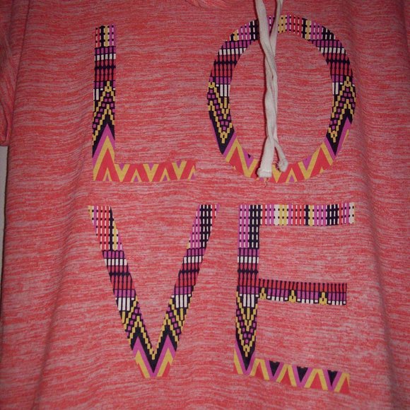 Women's Inspired Hearts Large Cowl Neck Pull Over - Picture 5 of 6